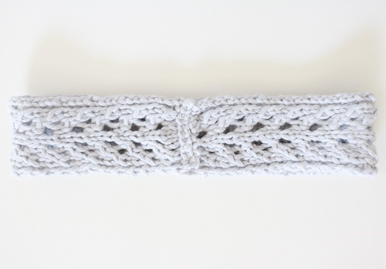 Summer Knit Headband - seam sewn