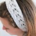 Summer Knit Headband - worn, top of head