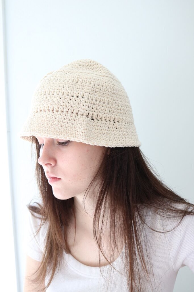 Cotton crochet hat - retake 1