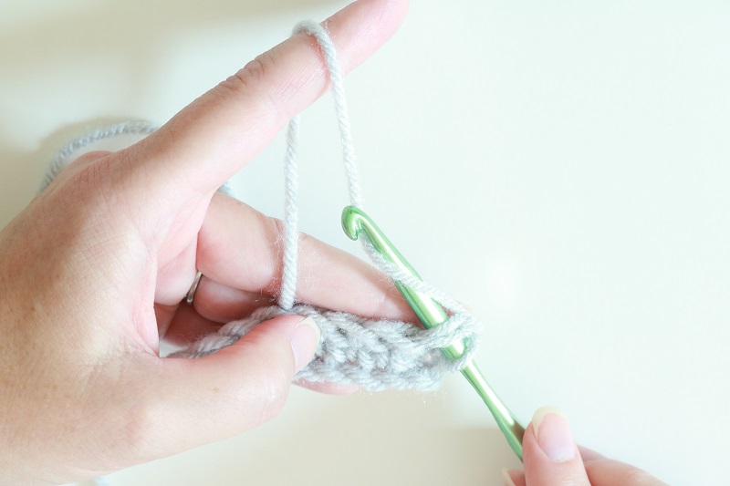 Basic Crochet Stitches - sl st - hook yarn