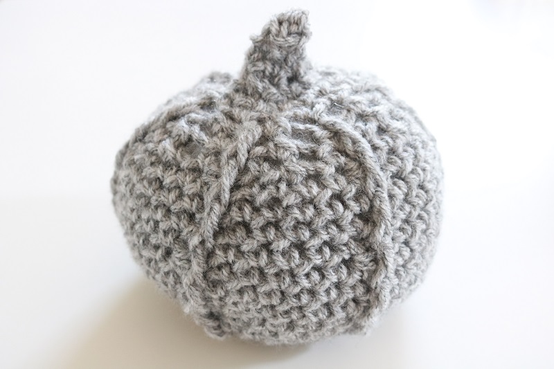 Textured Crochet Pumpkin - finished pumpkin
