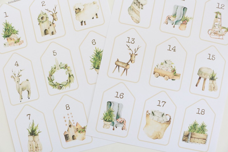 FREE PRINTABLE Advent Calendar Tags {Scandinavian Style!} A BOX OF TWINE