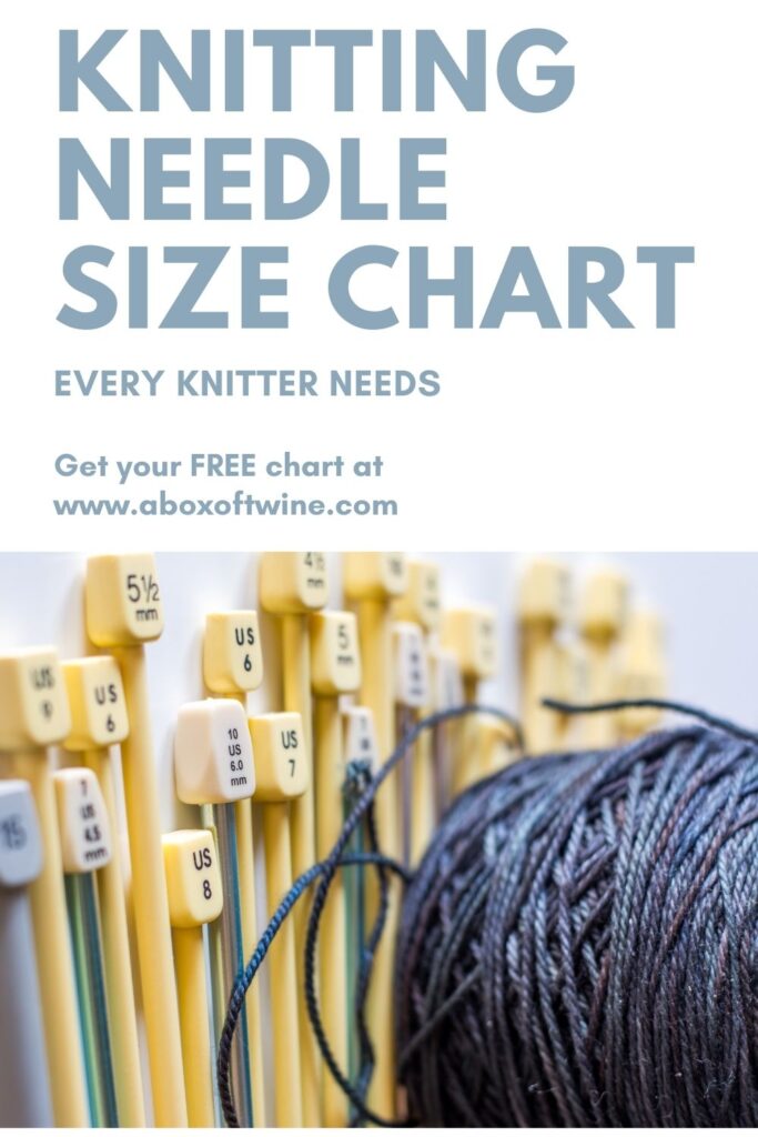 Knitting Needle Conversion Chart - Pin A