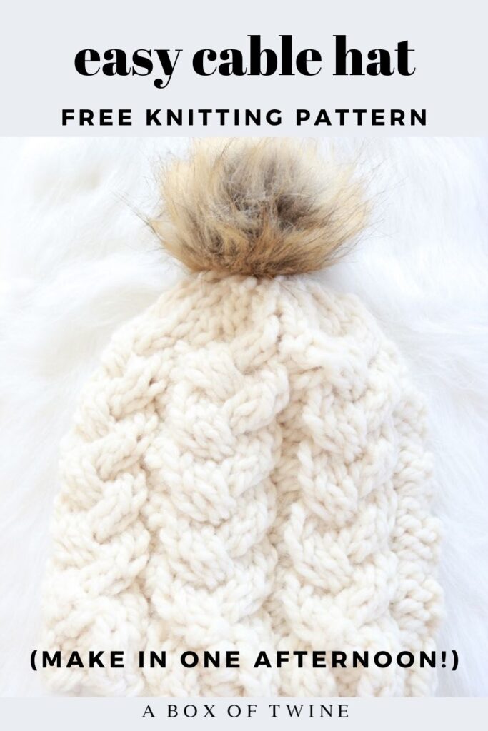 Cable Knit Hat - Pin A