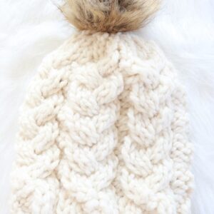 Cream Cable Hat - feature image