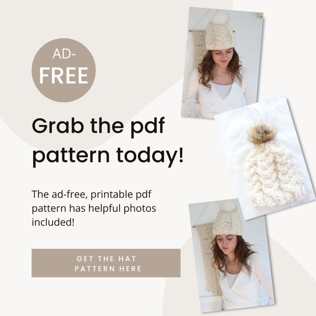 Promote knit cable hat