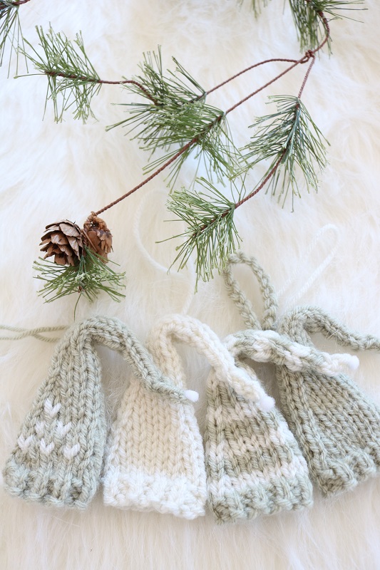 Knit Mini Stocking Hat - all styles, display