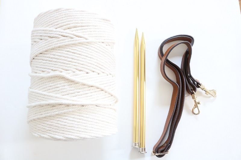 Knit Shoulder Bag - supplies