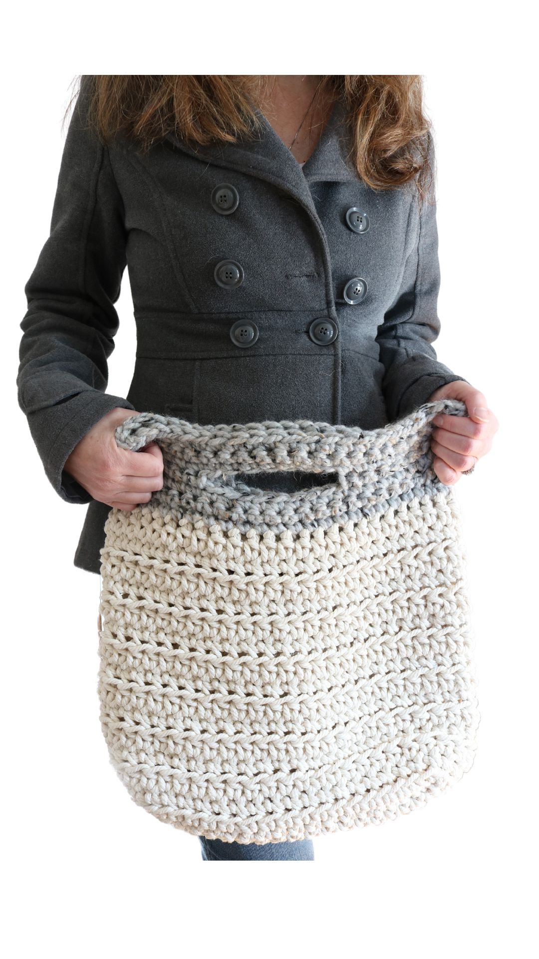 Brighton Crochet Bag holding sides