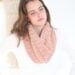 woman wearing crochet cowl