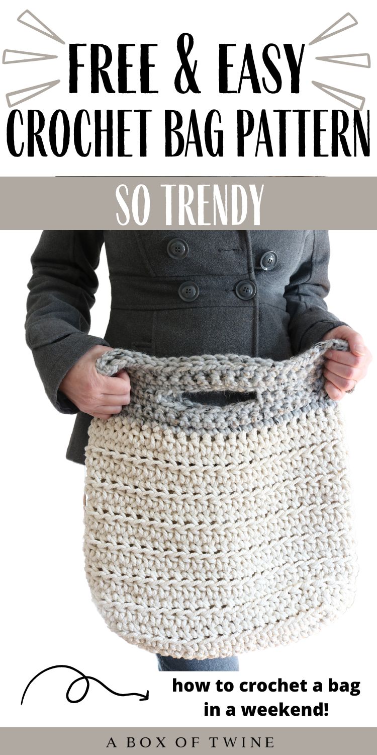 Easy Crochet Bag Pattern for Beginners - A BOX OF TWINE