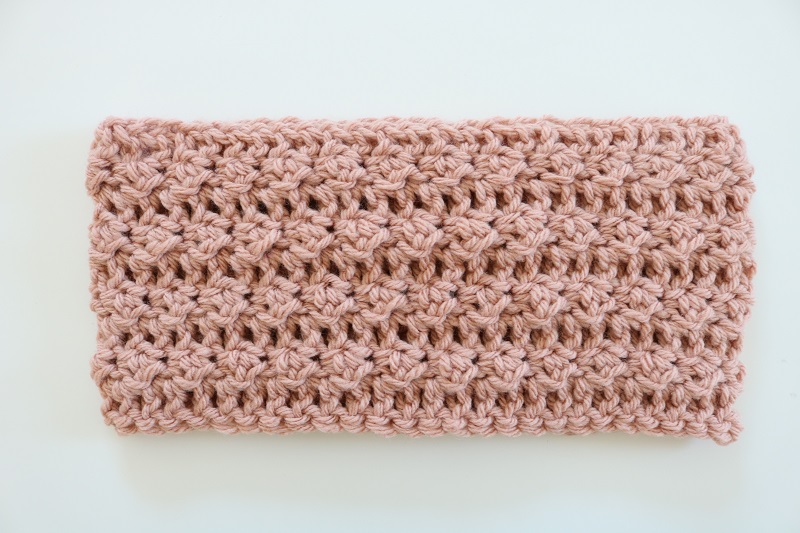 Rose Garden Bulky Crochet Cowl - finished, horizontal