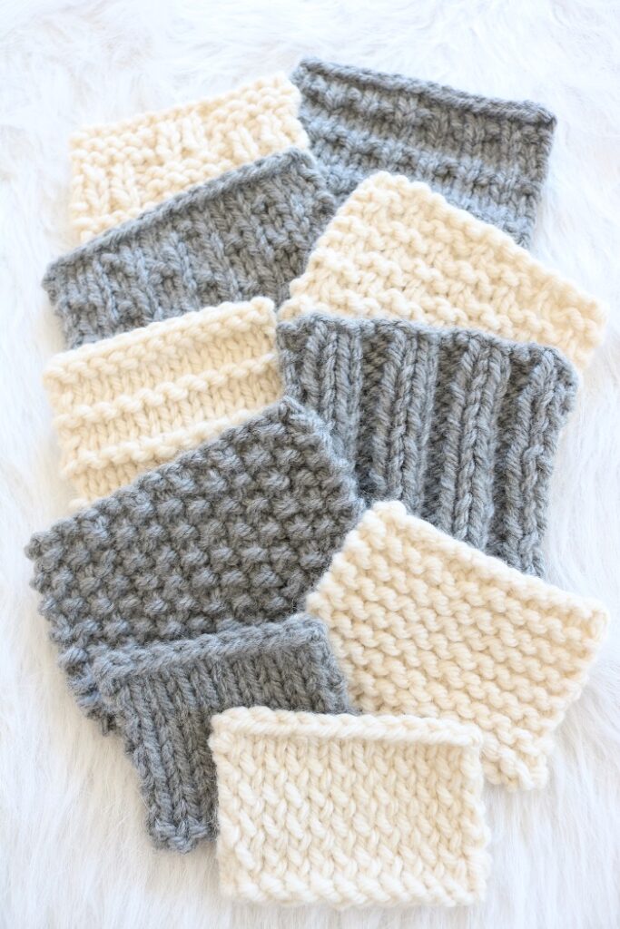 Easy Knitting Stitch Patterns - all samples