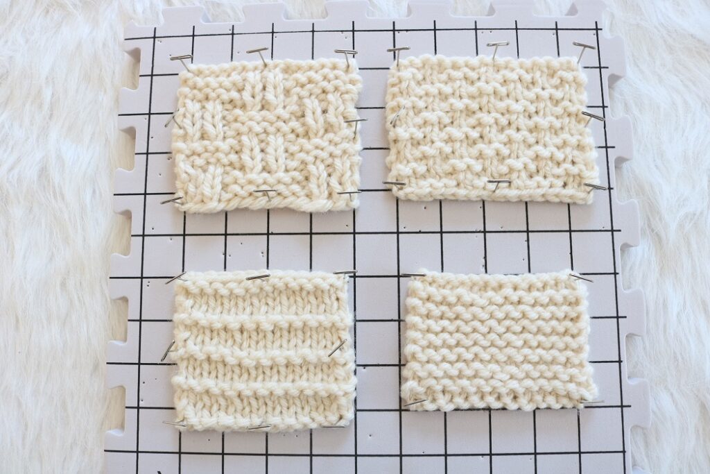 Easy Knitting Stitch Patterns - blocking