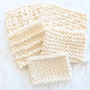 Easy Knitting Stitch Patterns - cream yarn