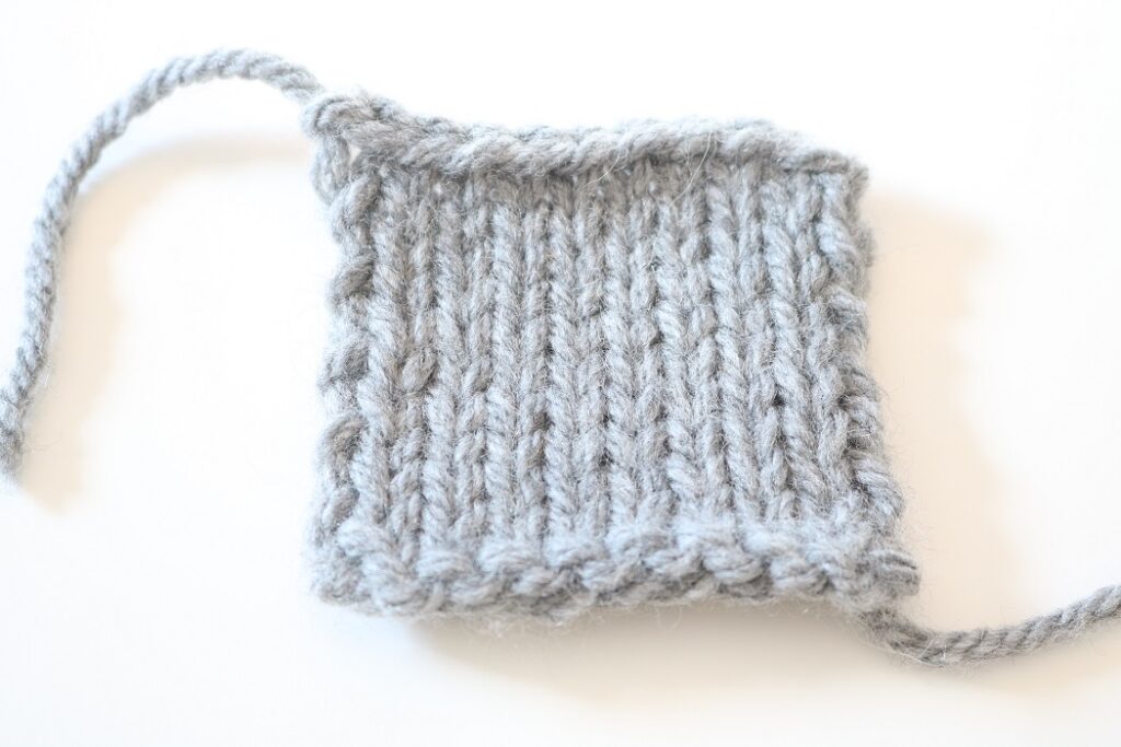 How to Knit - finished swatch, knit side