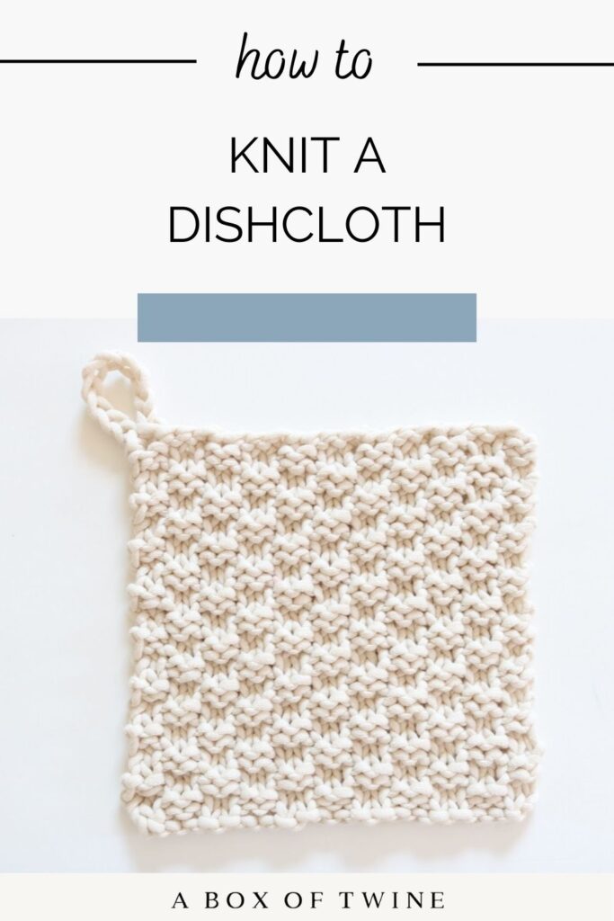 Knit Dishcloth Pattern - Pin A