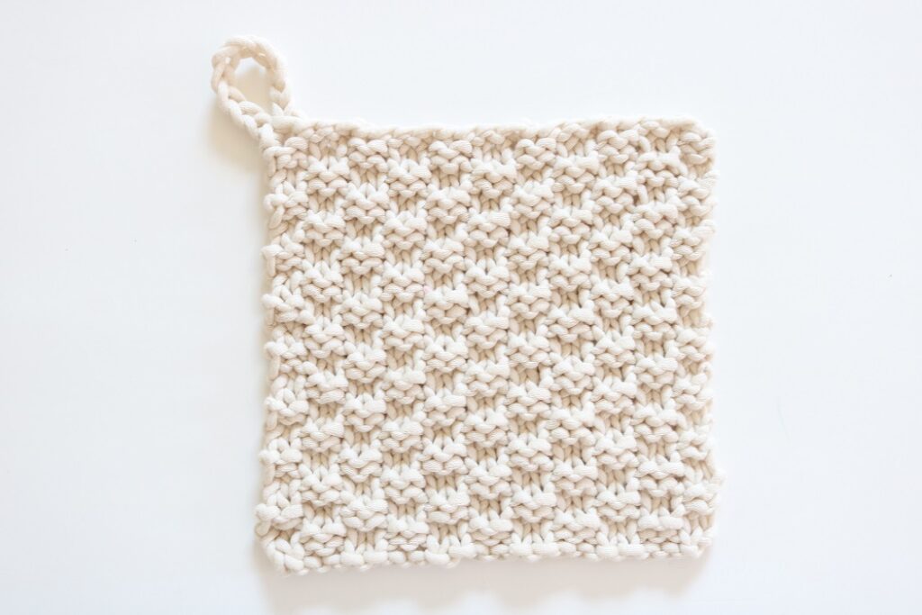 Newbury Knit Dishcloth - finished dishcloth