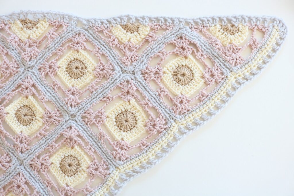 Spring Crochet Shawl Pattern - finished shawl
