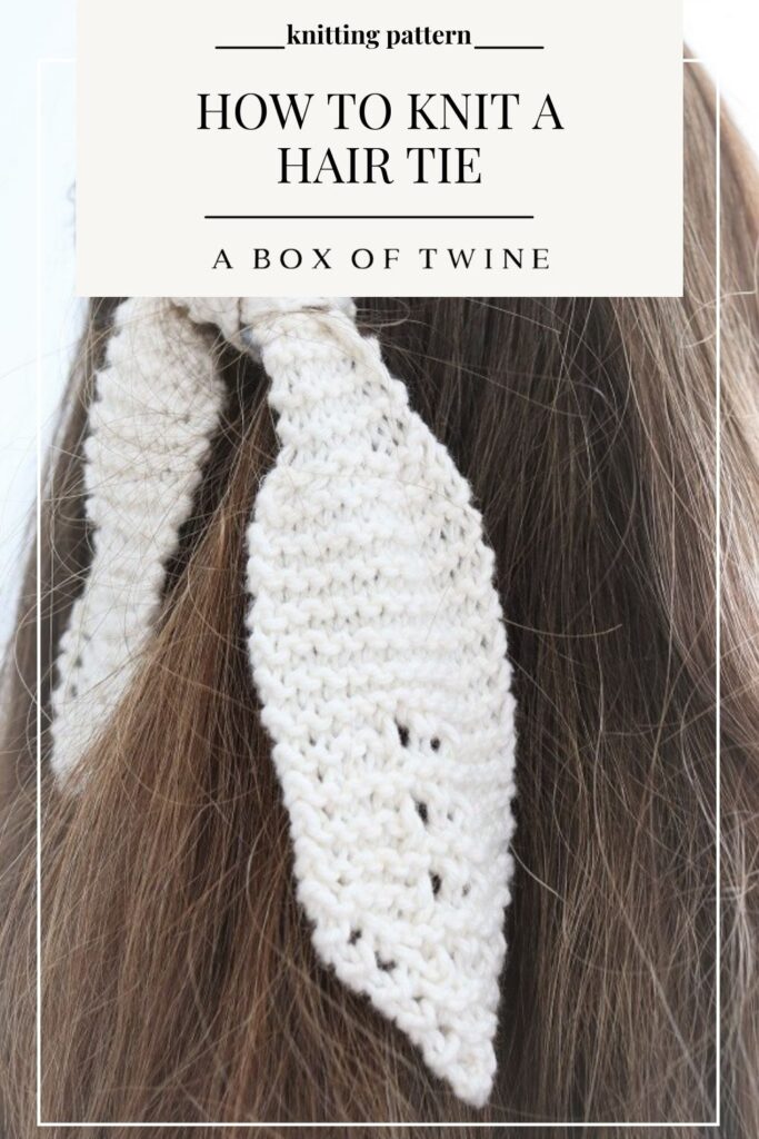 Knit Hair Tie Pattern - Pin B