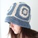 Nantucket Granny Square Hat - finished hat feature image