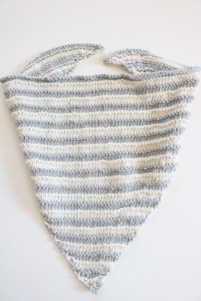 Nahant Knit Neck Scarf - finished scarf, tucked under