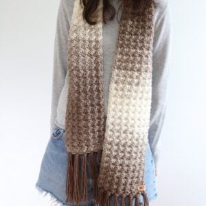 Fairhaven Scarf - Crochet Pattern - wearing loose