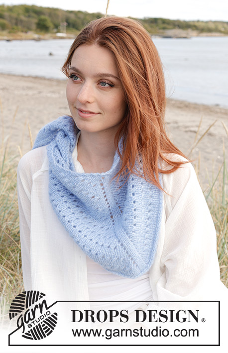 woman wearing knit lace neck shawl