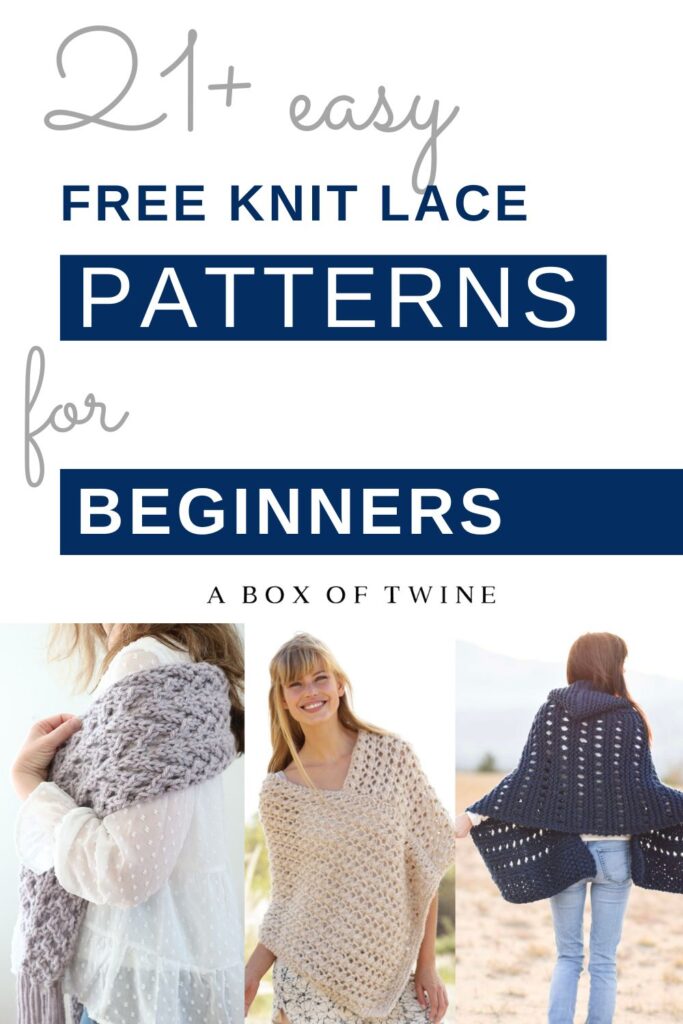 pinterest pin for free lace knitting patterns
