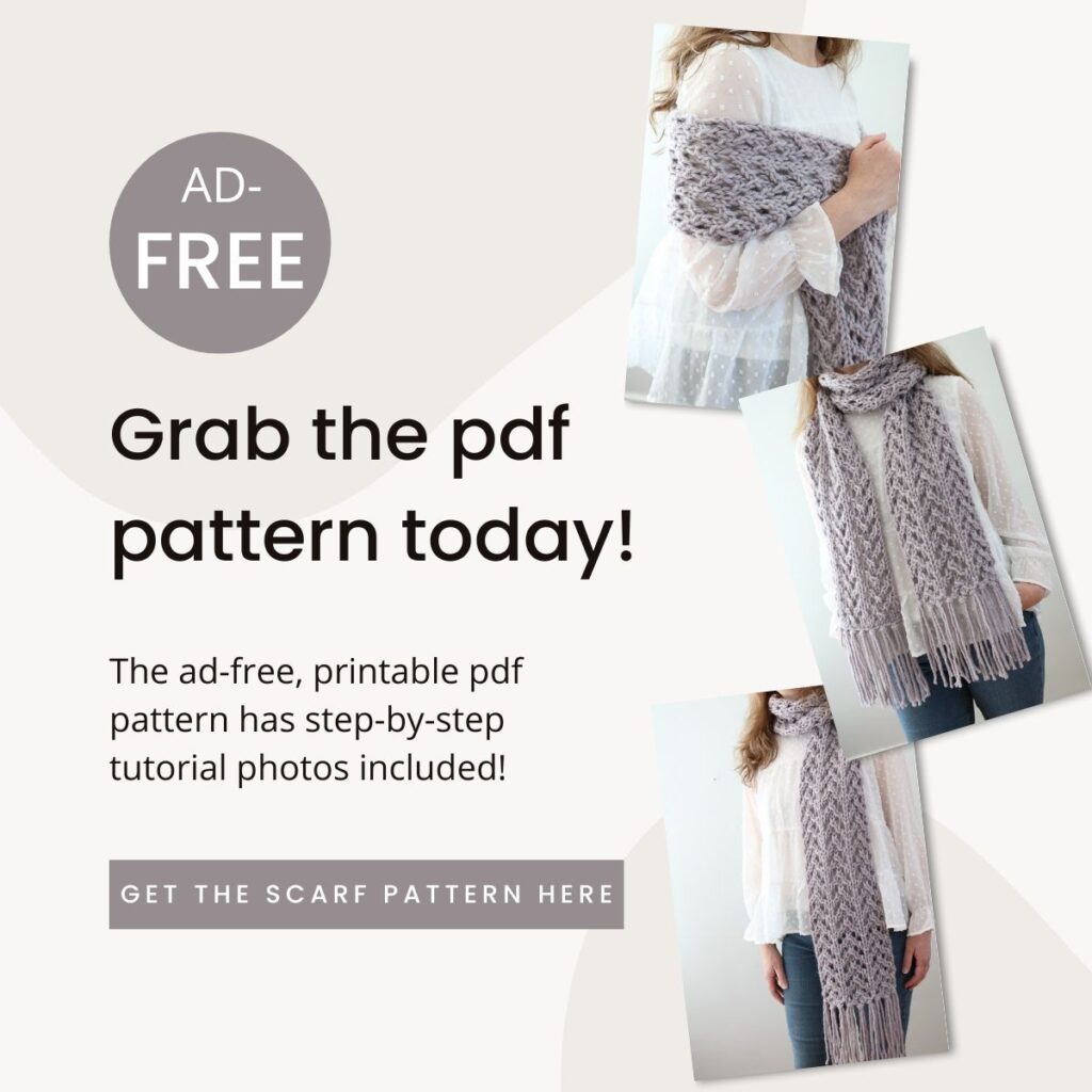 How to Knit a Bulky Lace Scarf {FREE Pattern!} - A BOX OF TWINE, image size:1024x1024