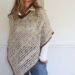 woman wearing fall crochet poncho