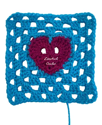 heart crochet granny square