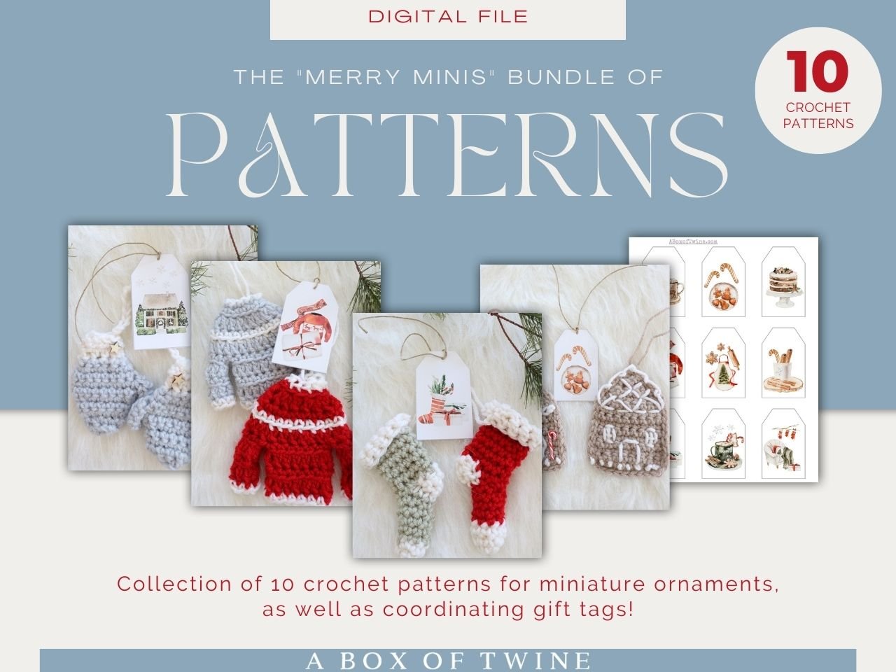 merry minis crochet bundle mockup