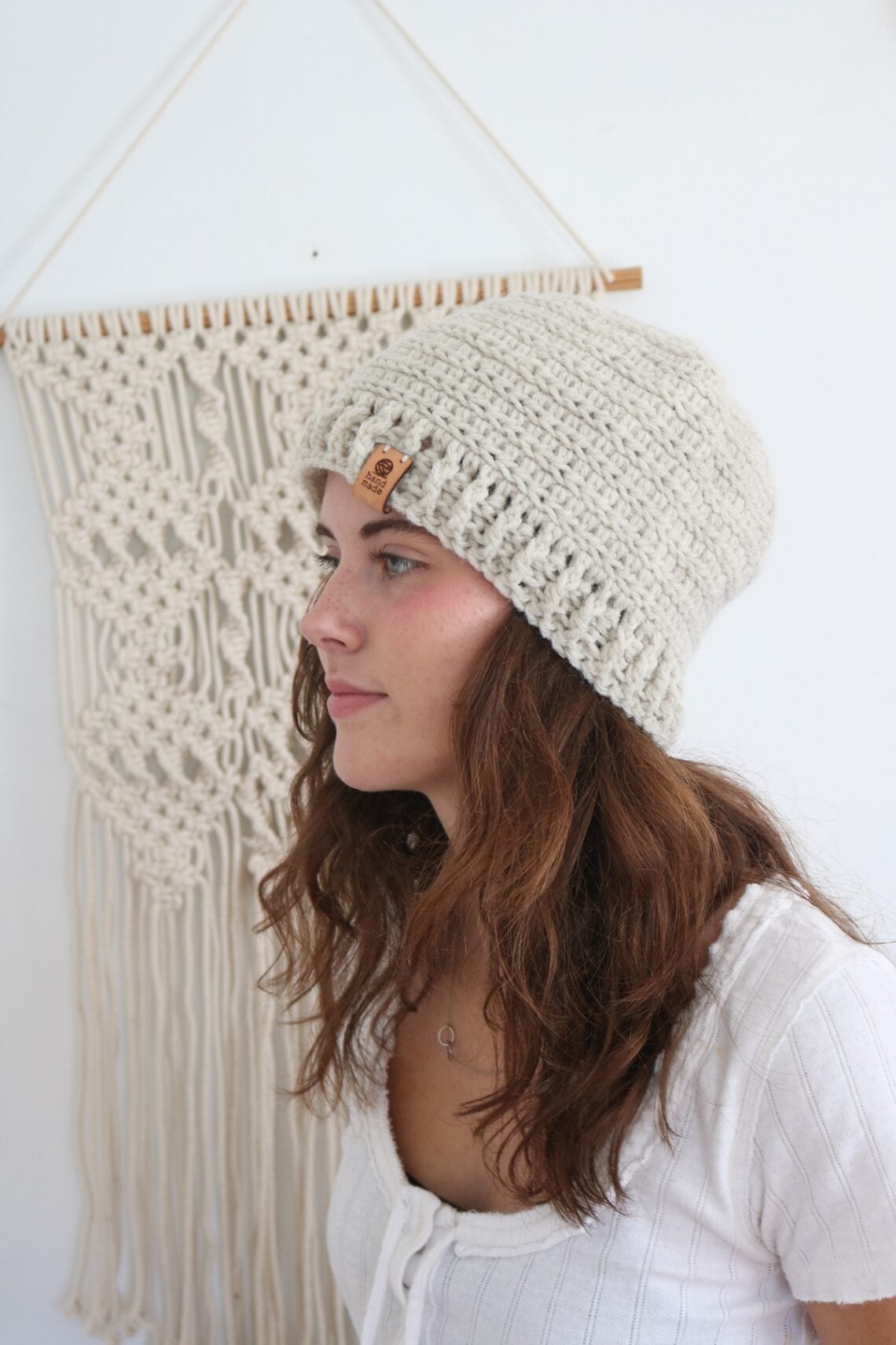 Crochet Beanie Hat - wearing 2 1200px