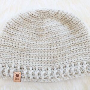 Crochet Beanie Pattern - finished with tag