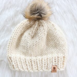 Knit Beginner Hat Pattern - finished hat
