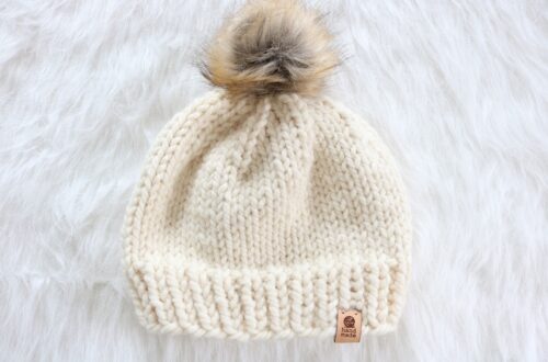 Knit Beginner Hat Pattern - finished hat