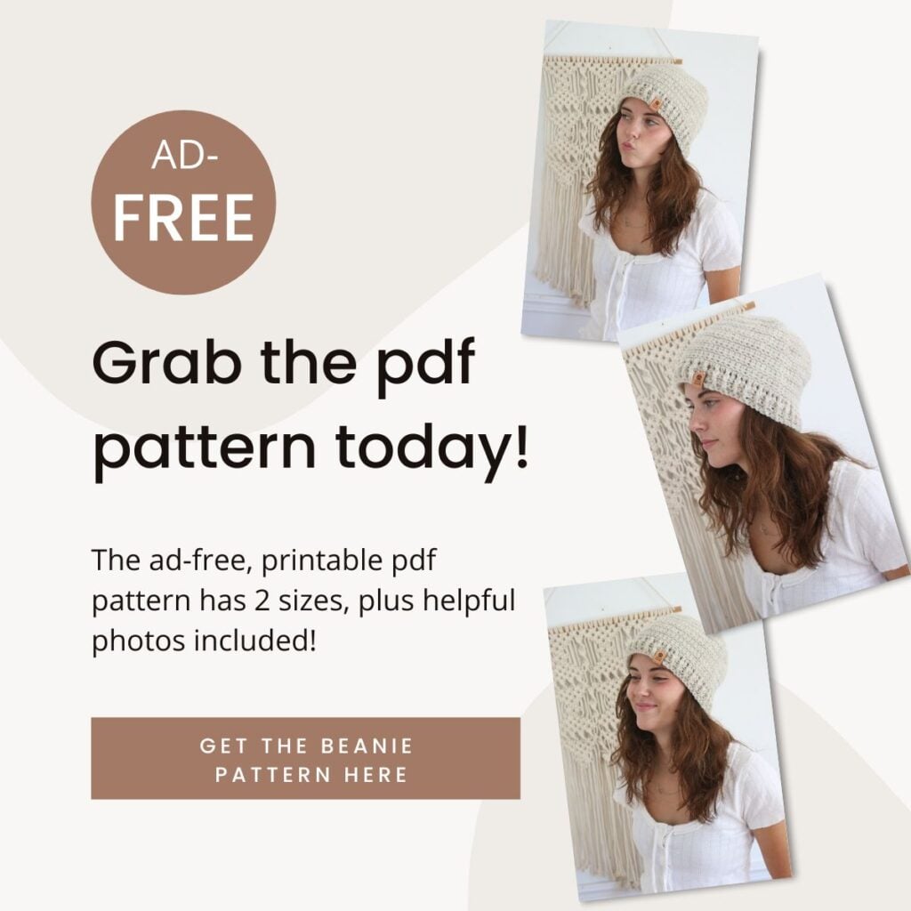 Promote crochet beanie