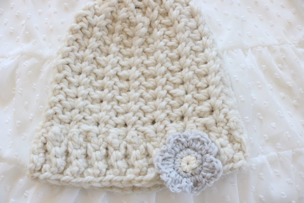Crochet Flower Pattern - accessory on hat