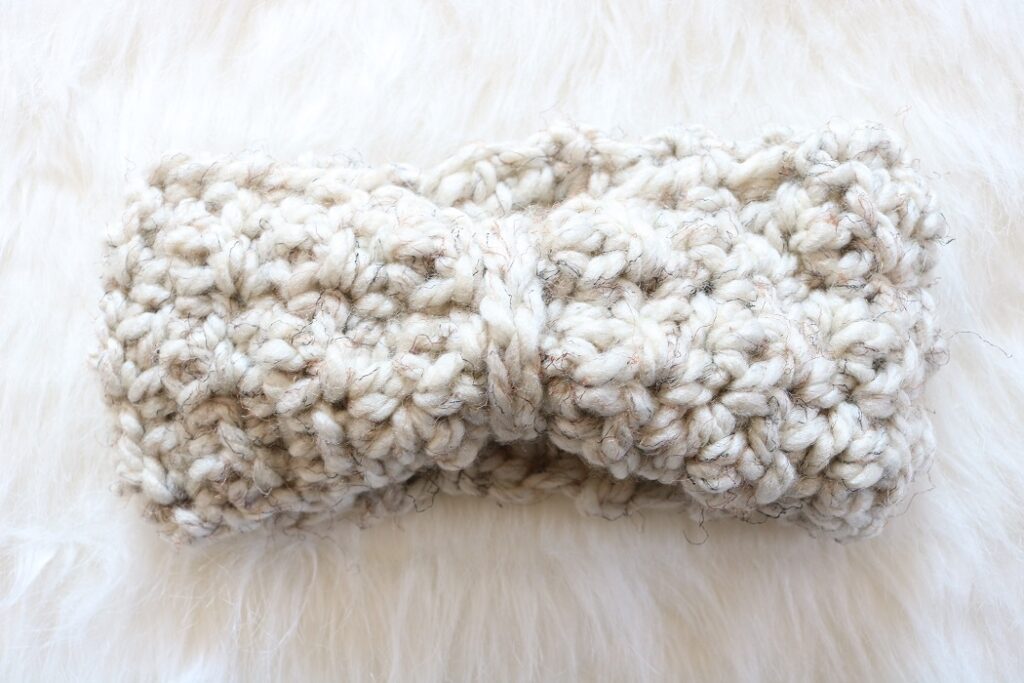 Crochet Headband Pattern - finished headband, tapered