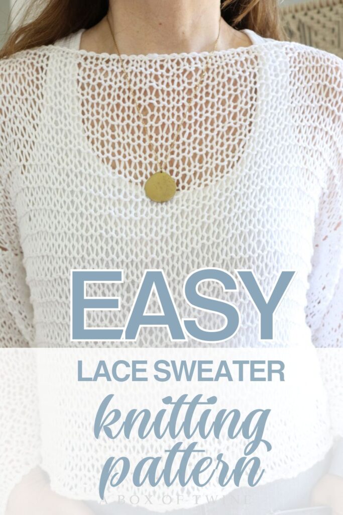 Knit Lace Sweater Pattern - Pin A