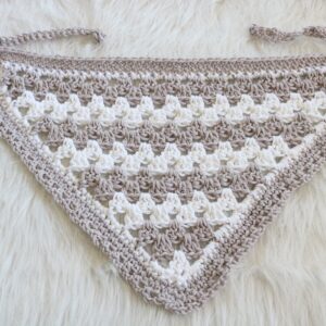 Summer Crochet Kerchief on table