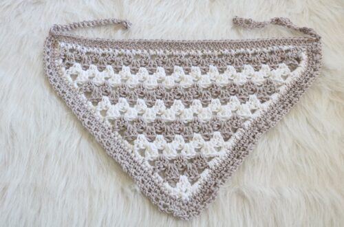 Summer Crochet Kerchief on table