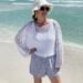 woman wearing summer knit sweater