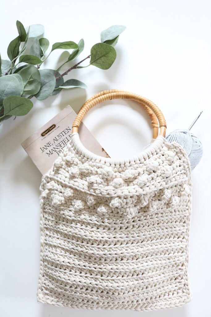 Summer Cotton Crochet Handbag Pattern - with book and yarn