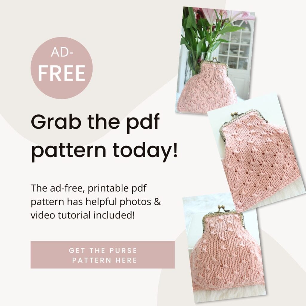 Promote knit pretty in pink coin purse