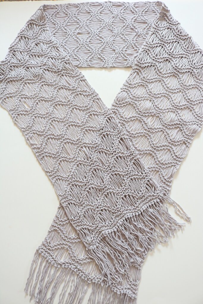 Seafoam Scarf Knit Pattern - finished scarf