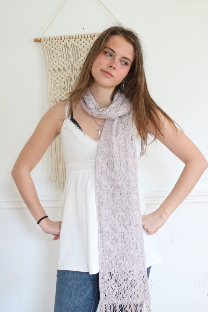 Seafoam Scarf Knit Pattern - wearing 1