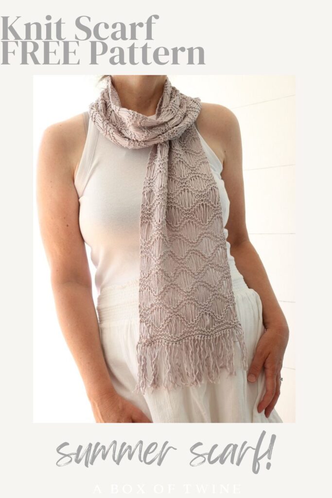 Summer Lace Scarf Knit Pattern - Pin B