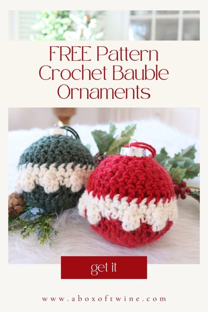 Christmas Bauble Ornament - Crochet Pattern - Pin A